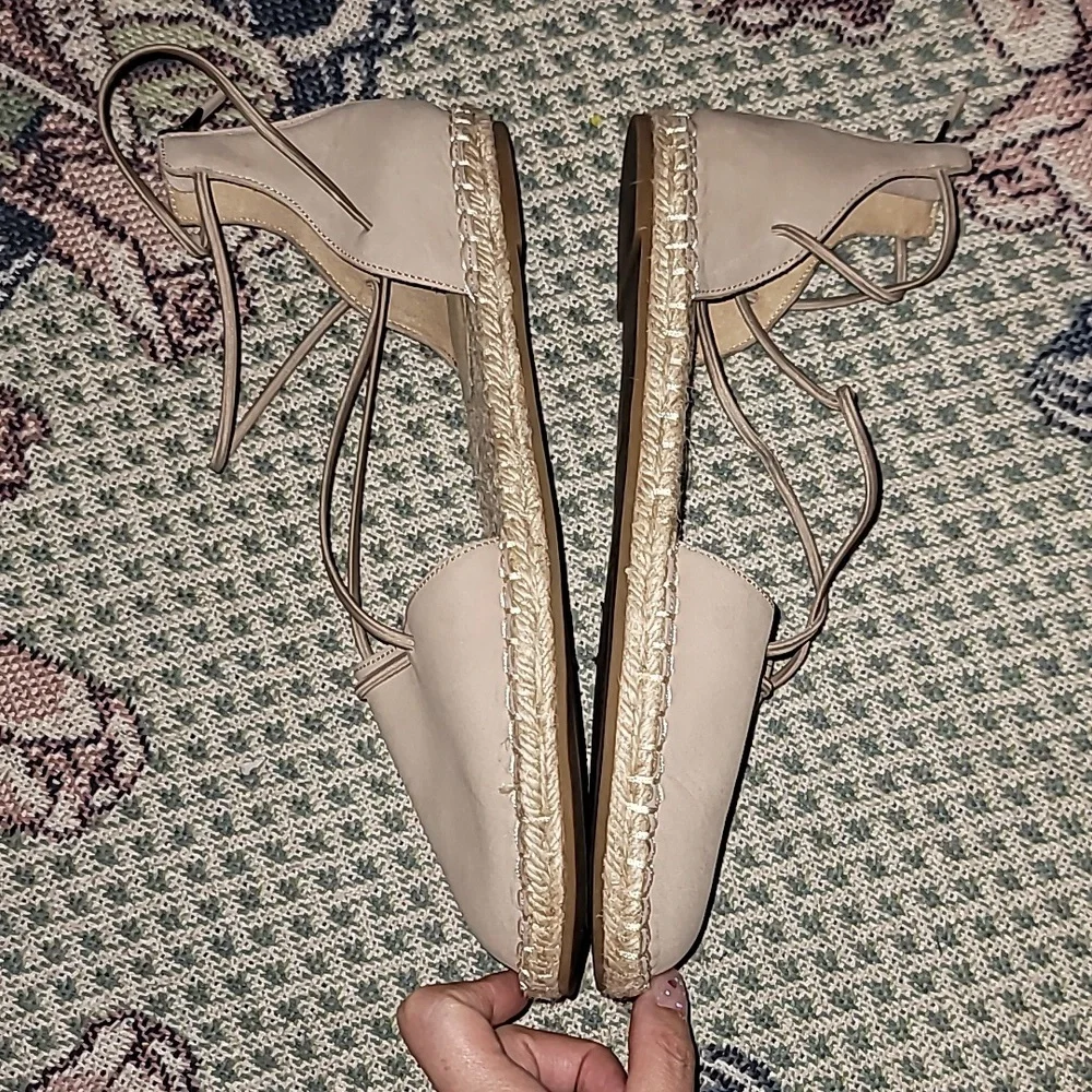 Eileen Fisher Espadrille sandals strappy suede zip up mint condition 👌s2